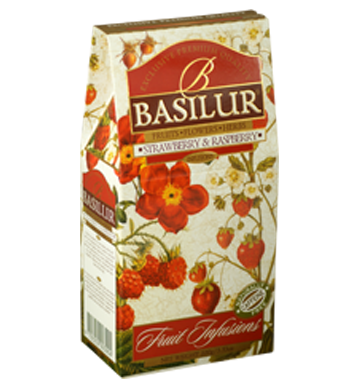 Basilur Fruit Infusions - Strawberry & Raspberry Herbal tea with berries & cherry 100g