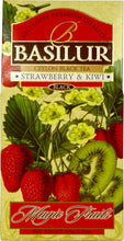 Load image into Gallery viewer, Basilur Strawberry &amp; kiwi - Black tea with wolfberry, red cornflower, strawberry &amp; kiwi 100g