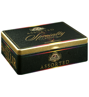 Basilur Specialty Classic Collection Assorted tea bags 60 foil enveloped in metal caddy