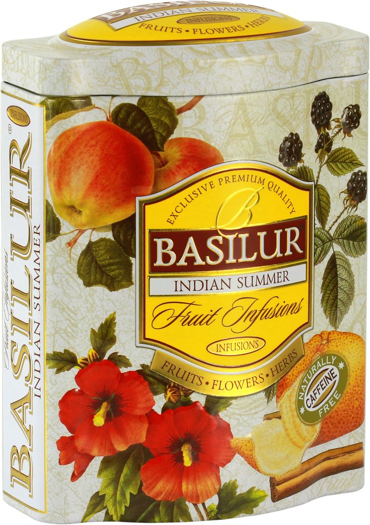 Basilur Fruit Infusions Indian Summer Herbal Tea - A blend of dried fruits and flower