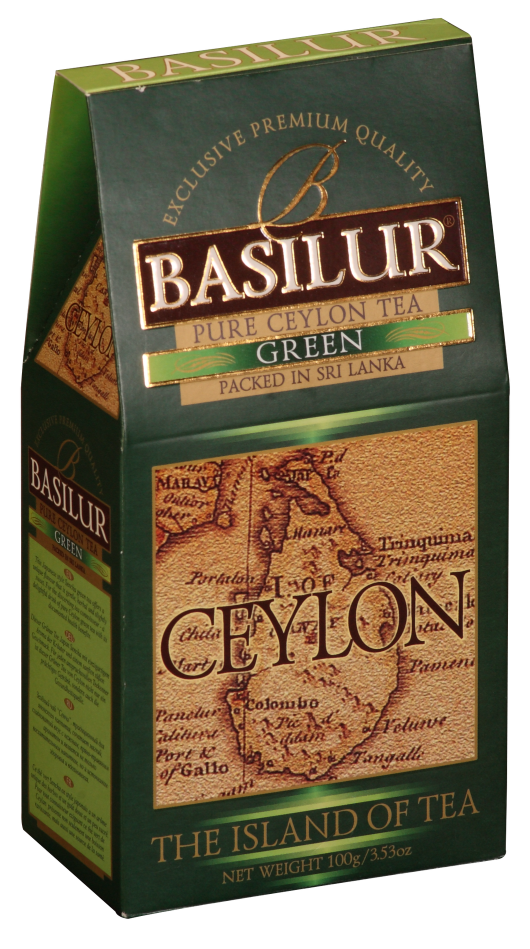 Basilur Island of Tea Green - Pure Ceylon Green Tea 100g, 200g