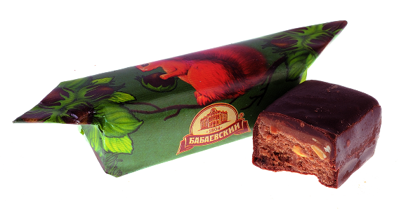 Babaevsky Chocolate-nut praline with crushed hazelnuts Belochka 200g