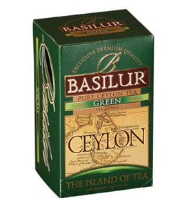 Basilur Island of Tea Green - Pure Ceylon Green Tea (Sencha) 20 tea bags