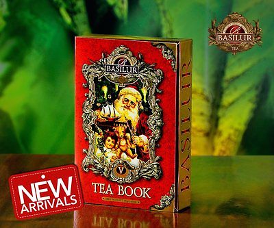 Basilur Tea Book Red Christmas Tea - Ceylon black tea, goji berry, vanilla, lemon, orange & almond 75g