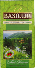 Load image into Gallery viewer, Basilur Four Seasons - Summer Tea - Sencha green tea with wild strawberries, papaya &amp; cornflower 100g packet
