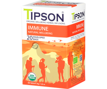 Load image into Gallery viewer, 80314 TIPSON Organic Immune Natural Wellbeing Caffeine Free 20 Tea Bags