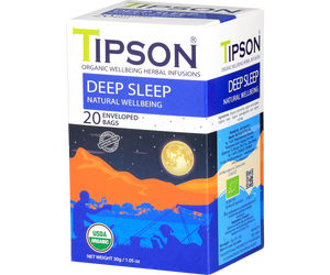 80316 TIPSON Organic Deep Sleep Natural Wellbeing Caffeine Free 20 Tea Bags