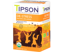 Load image into Gallery viewer, 80317 TIPSON Organic De-stress  Natural Wellbeing Caffeine Free 20 Tea Bags