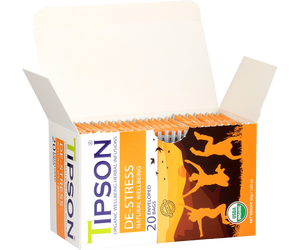 80317 TIPSON Organic De-stress  Natural Wellbeing Caffeine Free 20 Tea Bags