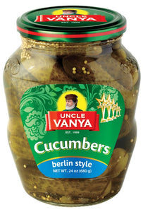 Cucumbers Berlin style 680 ml jar UNCLE VANIA - Корнишоны «По-берлински» 350 г