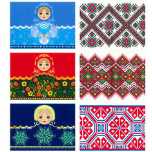 Load image into Gallery viewer, Matryoshka Dolls and Ornaments, Easter Egg Shrinking Wraps (set of 7)