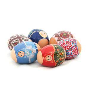 Matryoshka Dolls and Ornaments, Easter Egg Shrinking Wraps (set of 7)