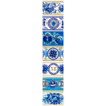 Load image into Gallery viewer, Gzhel in Circles, Easter Egg Shrinking Wraps (set of 7)