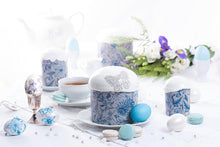 Load image into Gallery viewer, Easter Blue Ceramic, Baking Paper Pans Medium set of 6 for Kulitch or Pannetone