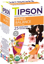 Load image into Gallery viewer, TIPSON Organic BEAUTY TEA Herbal Tea assorted Caffeine Free 25 Tea Bags