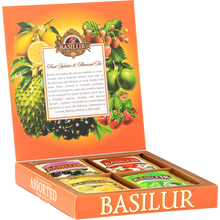 Load image into Gallery viewer, 71838 Basilur ASSORTED FRUIT FIESTA Caffeine Free 20 assorted Tea Bags gift box