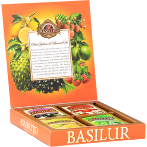 71838 Basilur ASSORTED FRUIT FIESTA Caffeine Free 20 assorted Tea Bags gift box