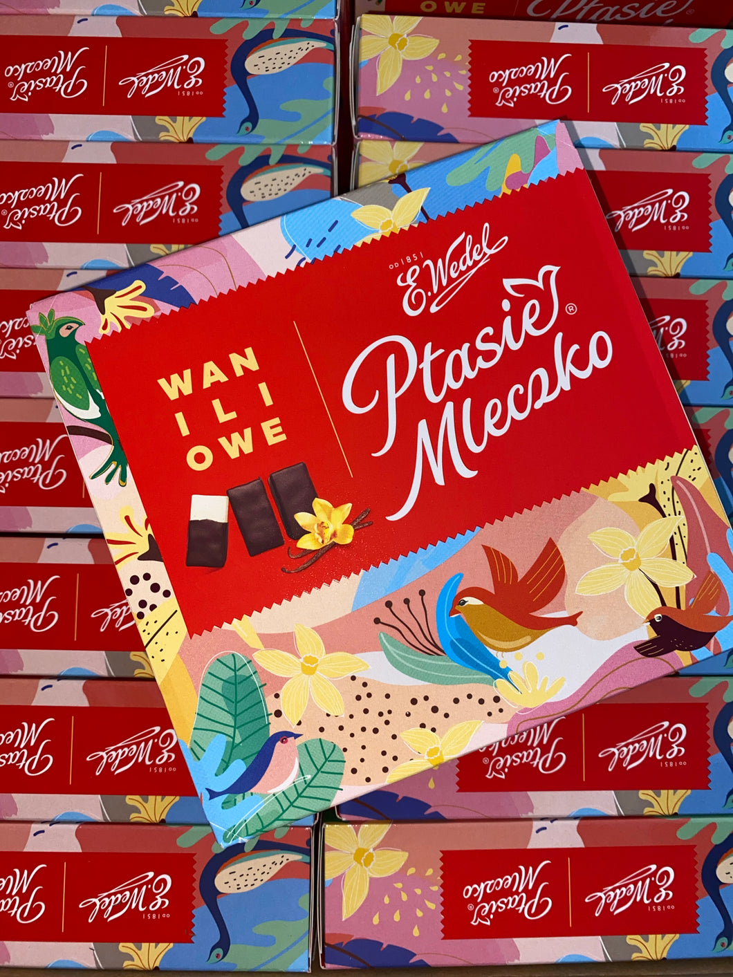 E.wedel Ptasie Mleczko Smietankowe Marshmallow with vanilla 380g Poland Конфеты Птичье Молоко 380г