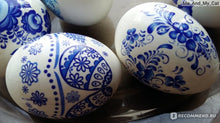 Load image into Gallery viewer, Gzhel Lace Easter Egg Shrinking Wraps (Set of 6)