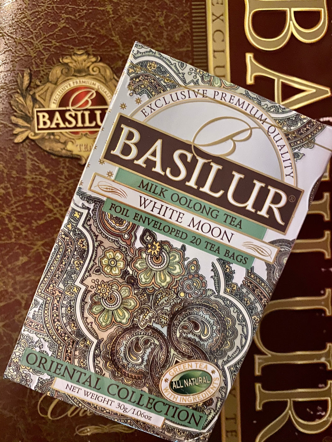 Basilur Premium oolong green tea 100g in metal caddy