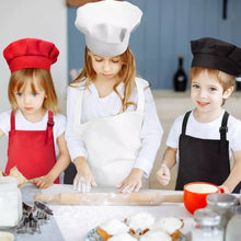 Load image into Gallery viewer, Kids Apron and Chef Hat 4-8, 7-13 years old, - red, pink, white