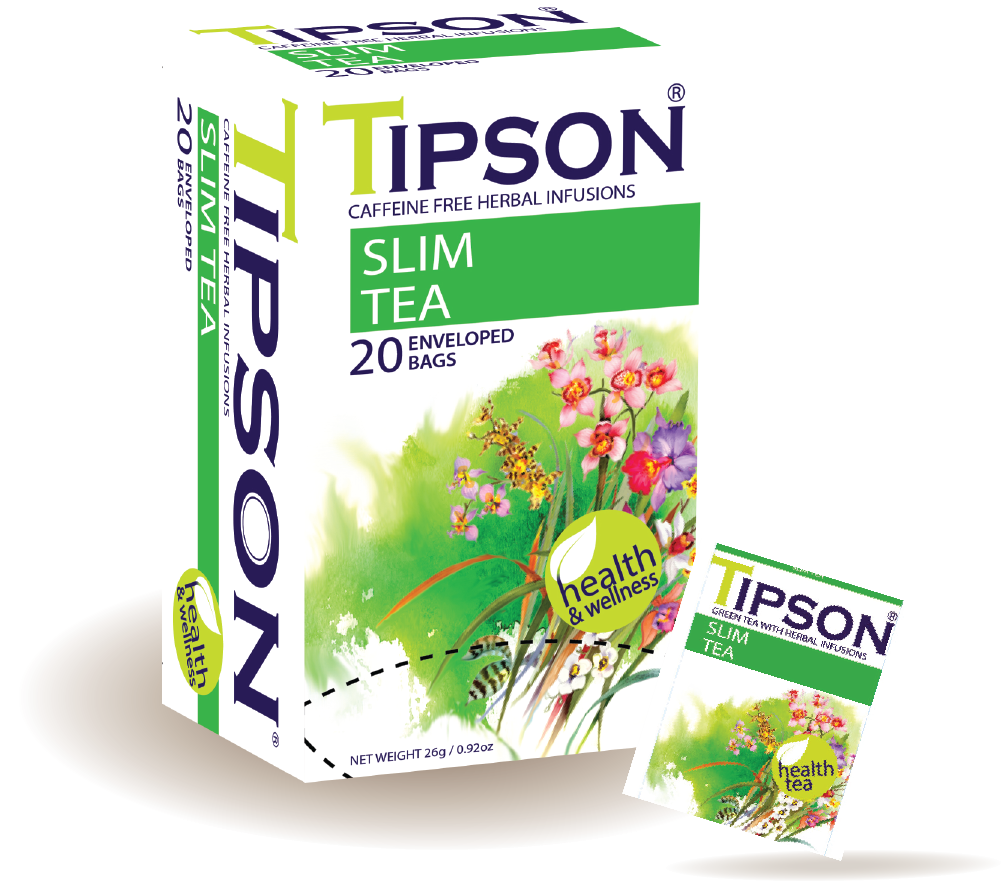 TIPSON Wellness tea 20 tea bags organic caffeine free