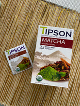 Load image into Gallery viewer, TIPSON Organic Matcha Masala Chai 25 foil envelopes sachets