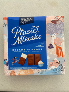 E.wedel Ptasie Mleczko Smietankowe Marshmallow with 380g Poland Конфеты Птичье Молоко 380г