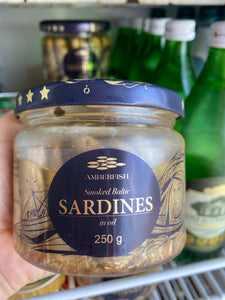 Smoked baltic sprats sardines in oil 250g