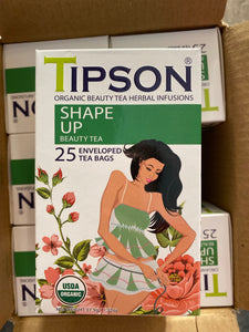 TIPSON Organic BEAUTY TEA Herbal Tea assorted Caffeine Free 25 Tea Bags