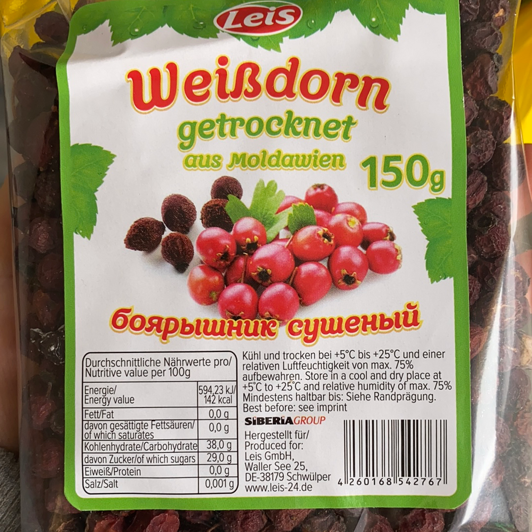 Hawthorn dried. Боярышник сушеный 150г