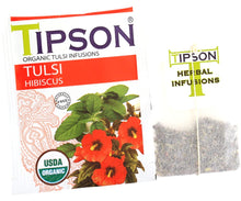 Load image into Gallery viewer, TIPSON Organic TULSI Herbal Tea assorted Caffeine Free 25 Tea Bags