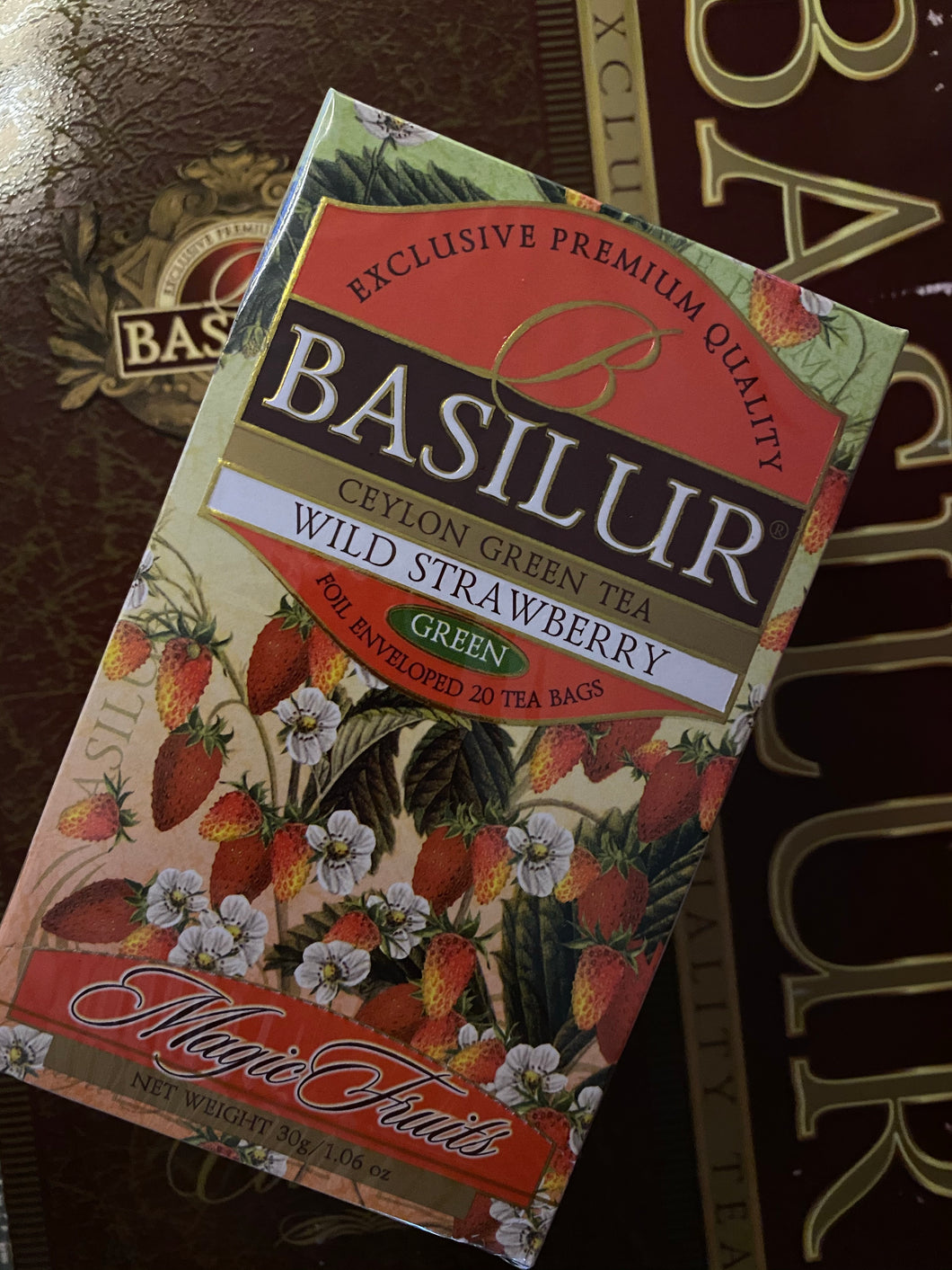Basilur Tea Magic Fruits Wild Strawberry Ceylon Green Tea