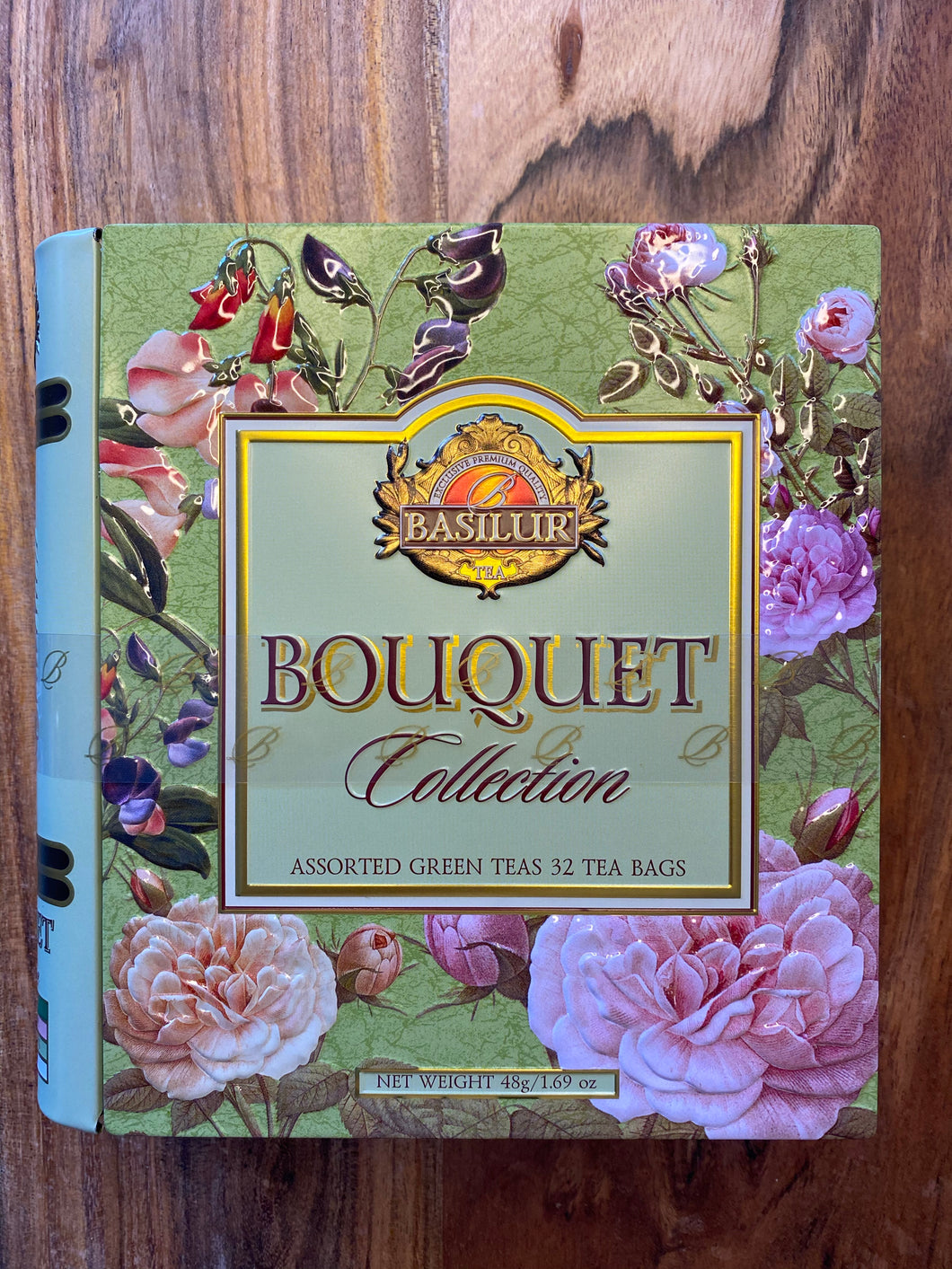 Basilur Tea Book (tea bags) - Bouquet Assorted - 4 types of Floral Green Teas
