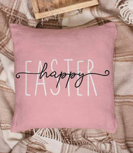 Happy Easter Pink cushion cover 45x45cm