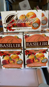 Basilur - "Orange Peach" Fruit Infusions Collection - Natural Caffeine Free - 20 Sachets