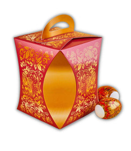 Gift Box for Panettone or Kulich "Porcelain" & “Khokhloma”