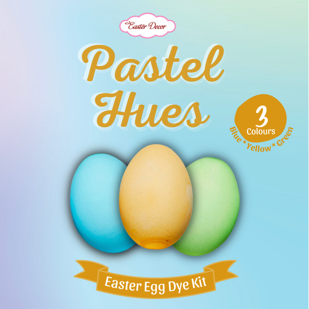 Pastel Hues, Easter Egg Dye Kit (Orange, Pink, Turquoise)