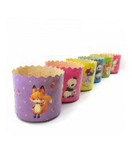 Load image into Gallery viewer, Little Animals Baking Paper Pans for Kulitch or Pannetore large 11cm