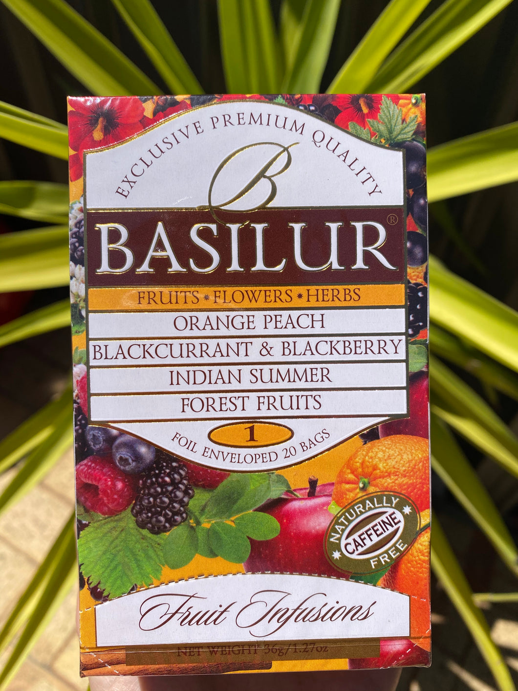 Basilur Fruit Infusions Assorted No1, No2 20 tea bags (sachets)
